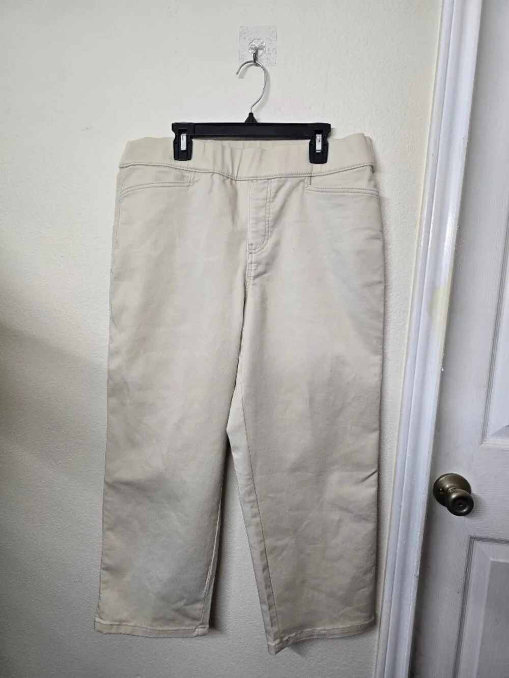 intro. love the beige stretch capri pants size 10